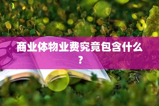 商业体物业费究竟包含什么？