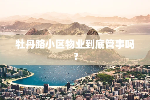 牡丹路小区物业到底管事吗？