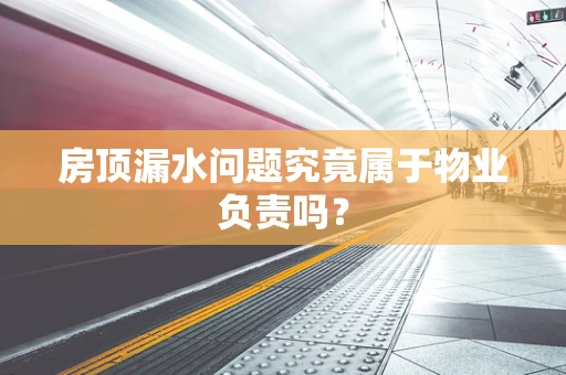 房顶漏水问题究竟属于物业负责吗？