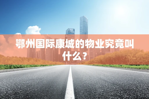 鄂州国际康城的物业究竟叫什么？