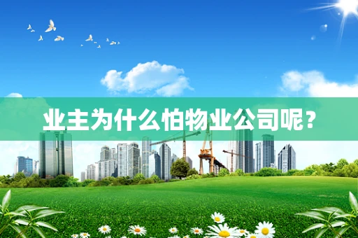 业主为什么怕物业公司呢？