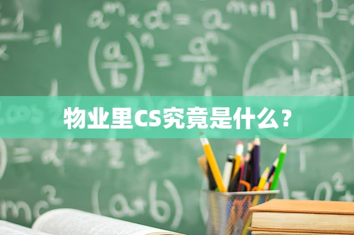 物业里CS究竟是什么？