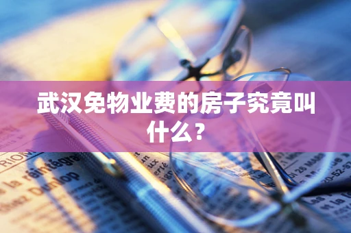武汉免物业费的房子究竟叫什么？