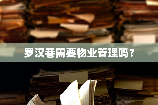 罗汉巷需要物业管理吗？