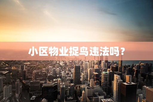 小区物业捉鸟违法吗？