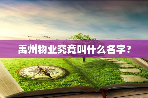 禹州物业究竟叫什么名字？