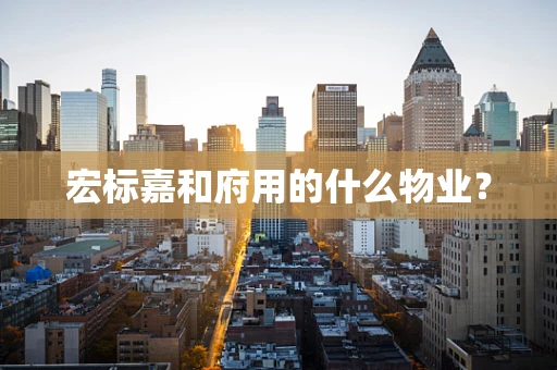 宏标嘉和府用的什么物业？