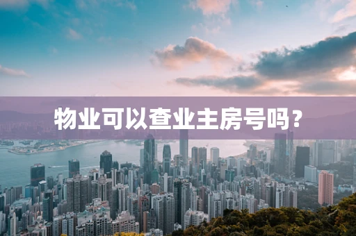 物业可以查业主房号吗？