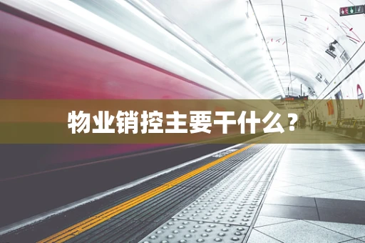 物业销控主要干什么？