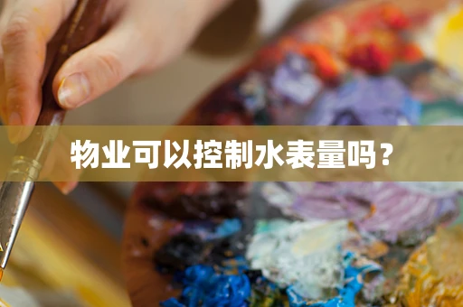 物业可以控制水表量吗？