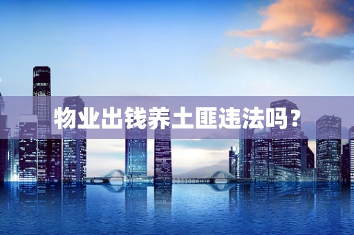 物业出钱养土匪违法吗？