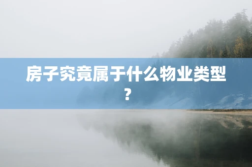 房子究竟属于什么物业类型？