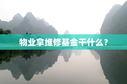 物业拿维修基金干什么？