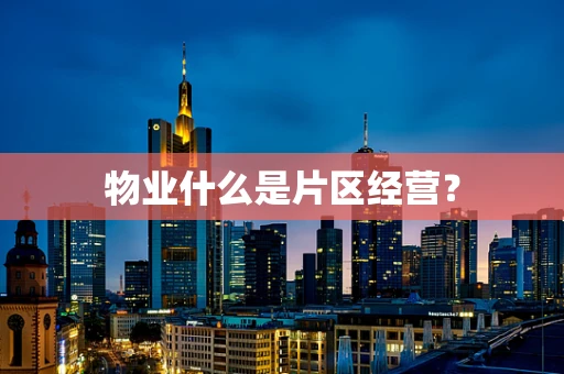 物业什么是片区经营？