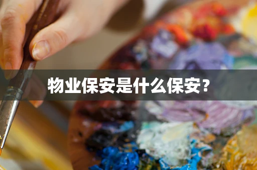 物业保安是什么保安？