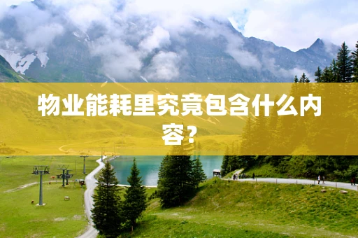 物业能耗里究竟包含什么内容？