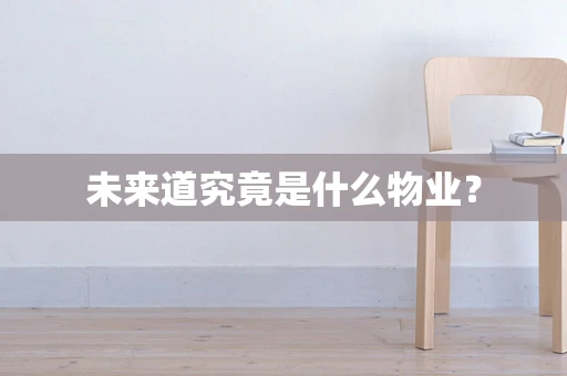 未来道究竟是什么物业？