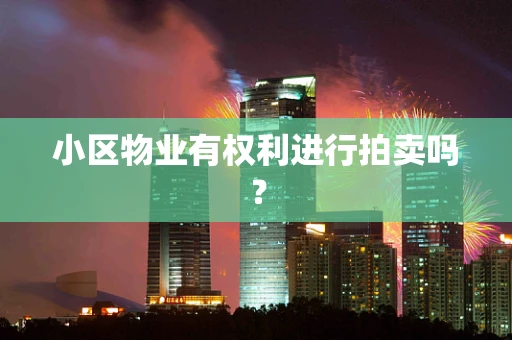 小区物业有权利进行拍卖吗？