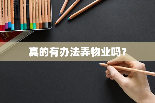 真的有办法弄物业吗？