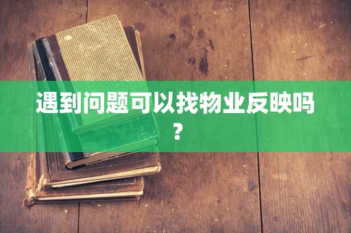 遇到问题可以找物业反映吗？
