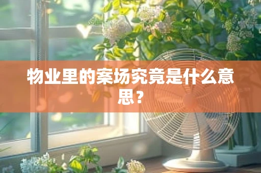物业里的案场究竟是什么意思？